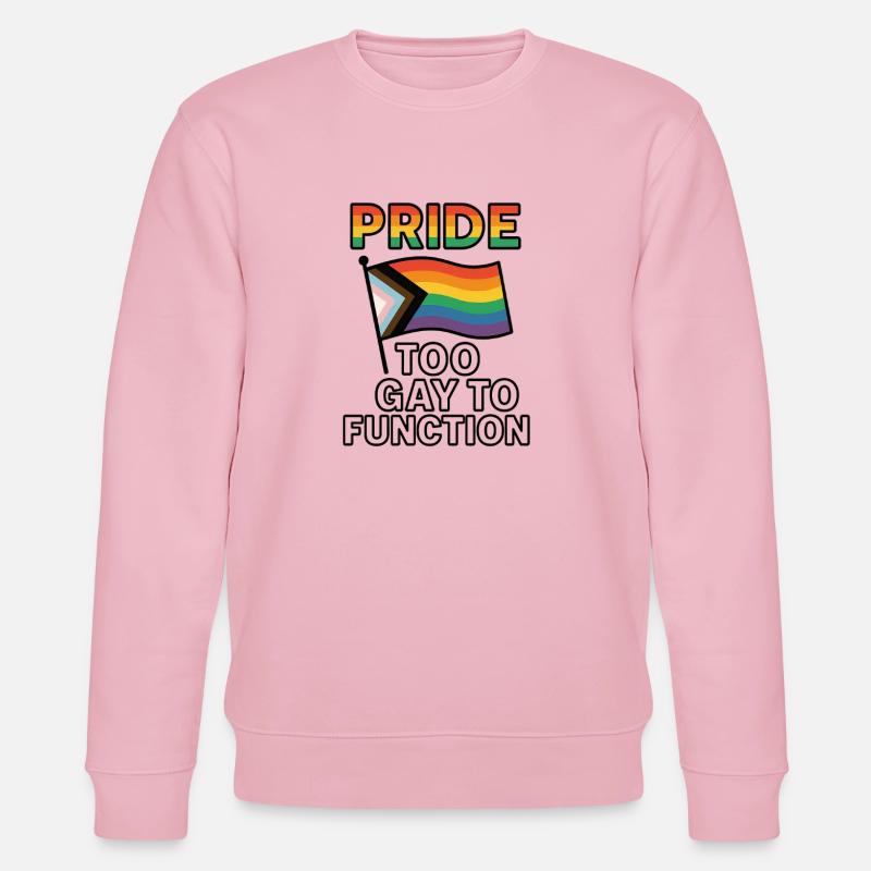 Buntes Pride-Flaggen-Design mit Humor - Stanley/Stella Unisex Bio-Sweatshirt CHANGER  - Hellrosa