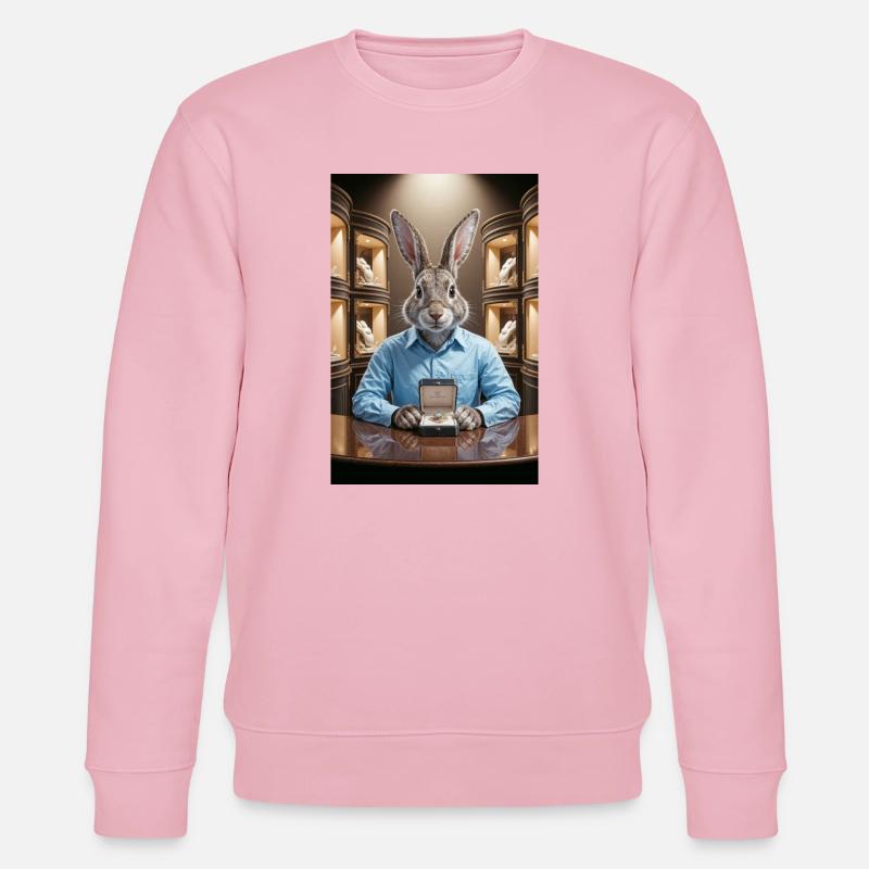 Humanoider Hasenschmuck - Stanley/Stella Unisex Bio-Sweatshirt CHANGER  - Hellrosa