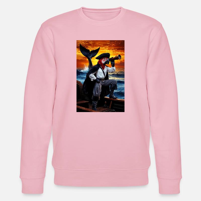 Pirat Humanoider Papagei - Stanley/Stella Unisex Bio-Sweatshirt CHANGER - Hellrosa