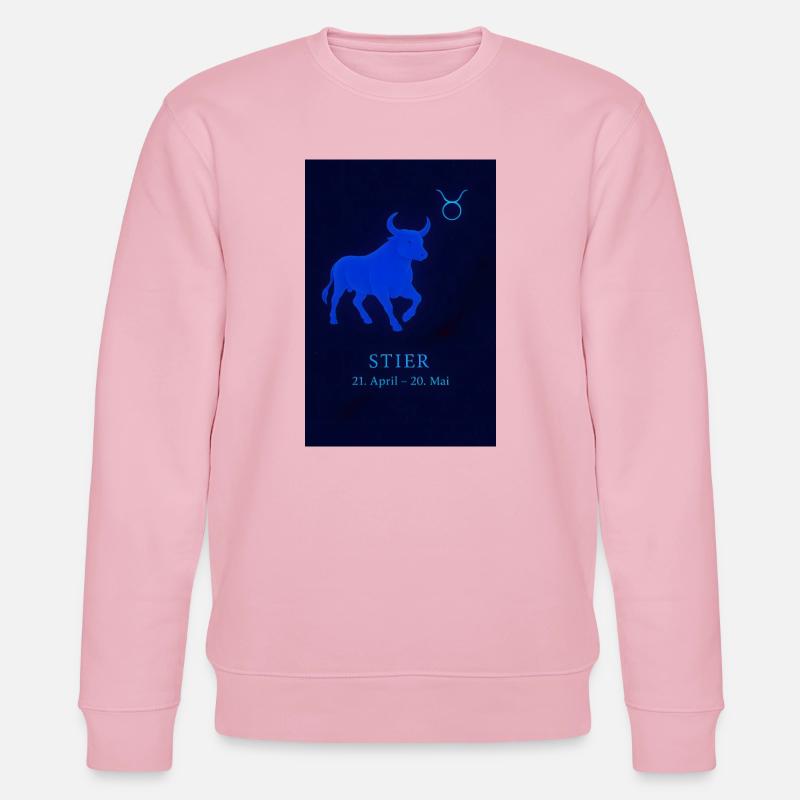 Sternzeichen Stier Design - Stanley/Stella Unisex Bio-Sweatshirt CHANGER  - Hellrosa