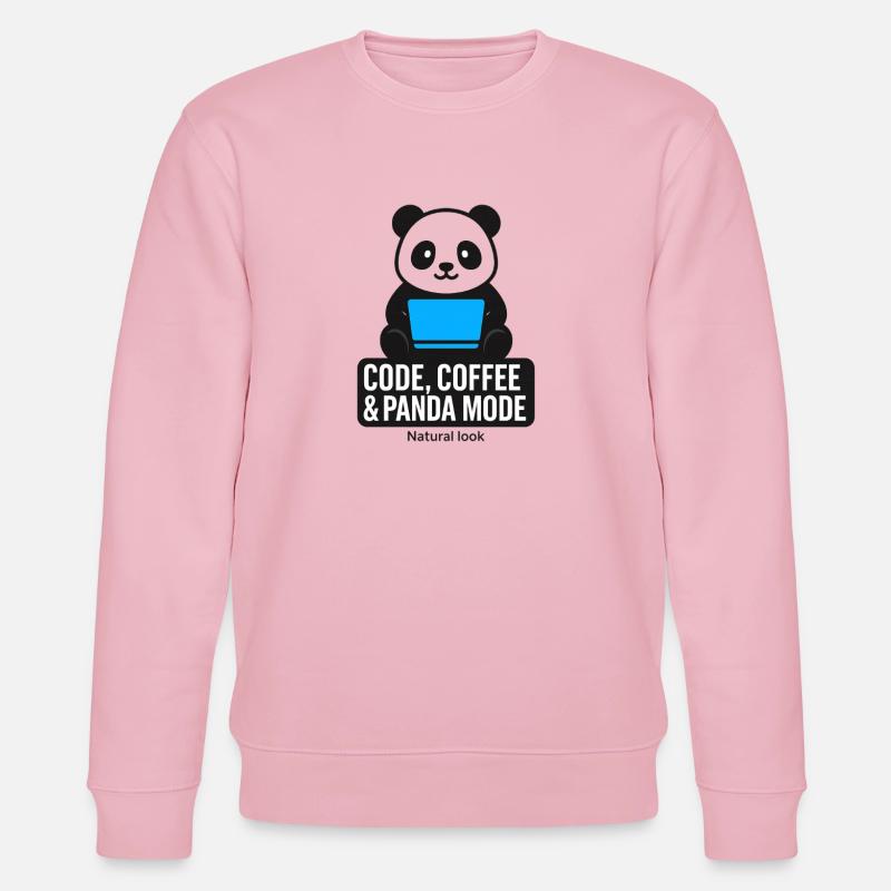 Code, café et style panda - Sweat bio CHANGER Stanley/Stella Unisexe - rose pâle