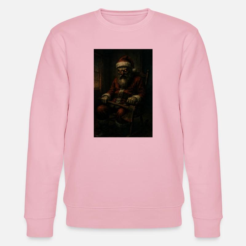 Dunkler Weihnachtsmann mit Axt - Stanley/Stella Unisex Bio-Sweatshirt CHANGER  - Hellrosa
