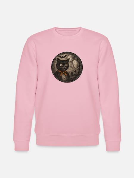 Chats effrayants avec lune fantôme - Sweat bio CHANGER Stanley/Stella Unisexe - rose pâle