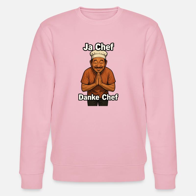 Ja Chef Danke Chef Dankbarer Koch - Stanley/Stella Unisex Bio-Sweatshirt CHANGER - Hellrosa