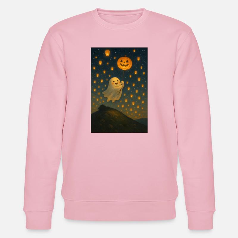 Halloween Süßer Geist - Stanley/Stella Unisex Bio-Sweatshirt CHANGER  - Hellrosa