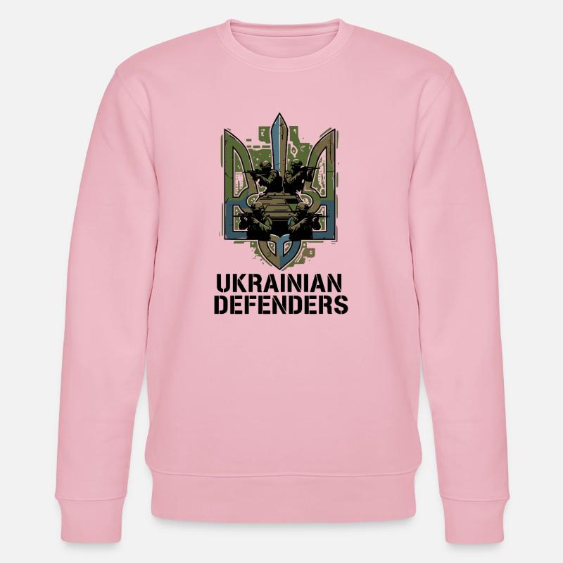 Emblem der ukrainischen Verteidiger - Stanley/Stella Unisex Bio-Sweatshirt CHANGER  - Hellrosa