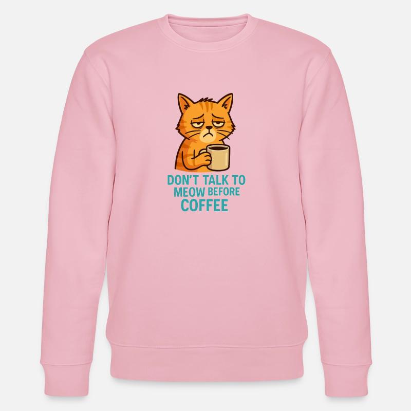 Grummelkat Kaffee Spruch - Stanley/Stella Unisex Bio-Sweatshirt CHANGER  - Hellrosa