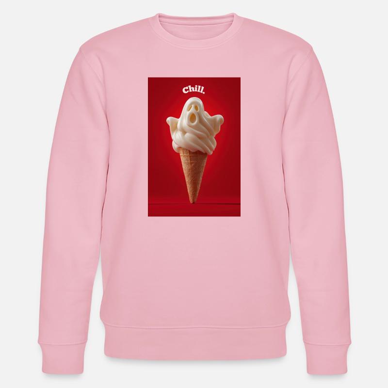 Chill Ghost Eiswaffel - Stanley/Stella Unisex Bio-Sweatshirt CHANGER  - Hellrosa