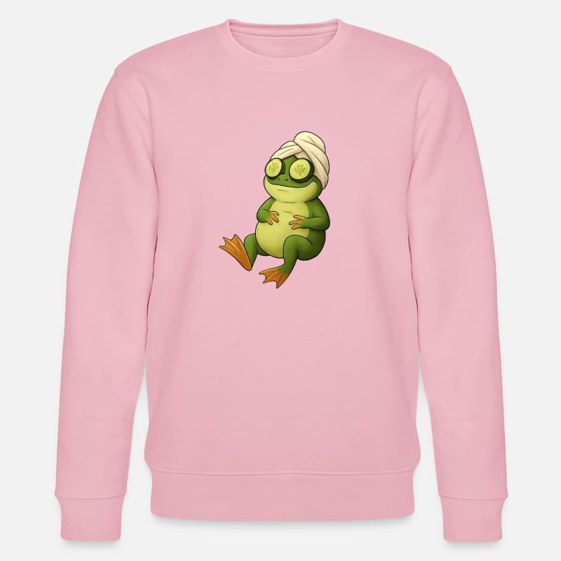 Masque concombre grenouille dans le spa - Sweat bio CHANGER Stanley/Stella Unisexe - rose pâle