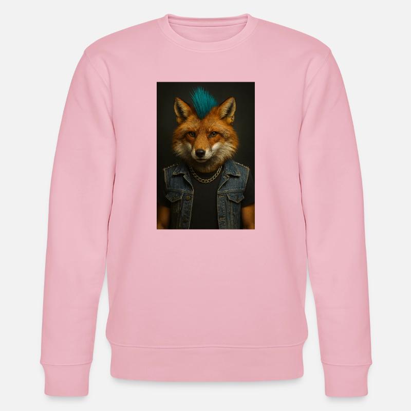 Punkfuchs Denim-Weste - Stanley/Stella Unisex Bio-Sweatshirt CHANGER  - Hellrosa