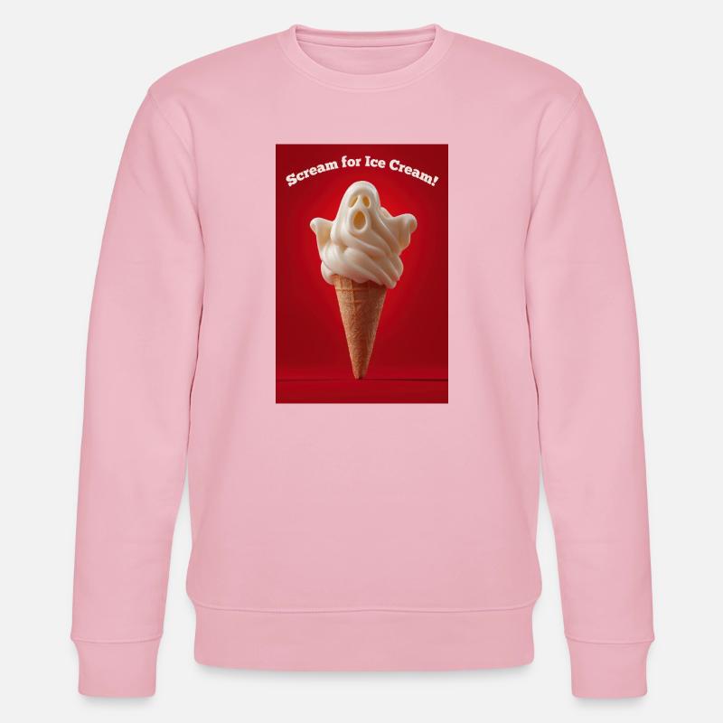 Ghostly Scream Eiswaffel - Stanley/Stella Unisex Bio-Sweatshirt CHANGER  - Hellrosa