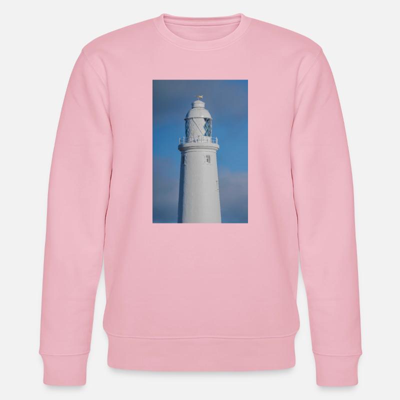 St. Marys Leuchtturm aus nächster Nähe - Stanley/Stella Unisex Bio-Sweatshirt CHANGER  - Hellrosa