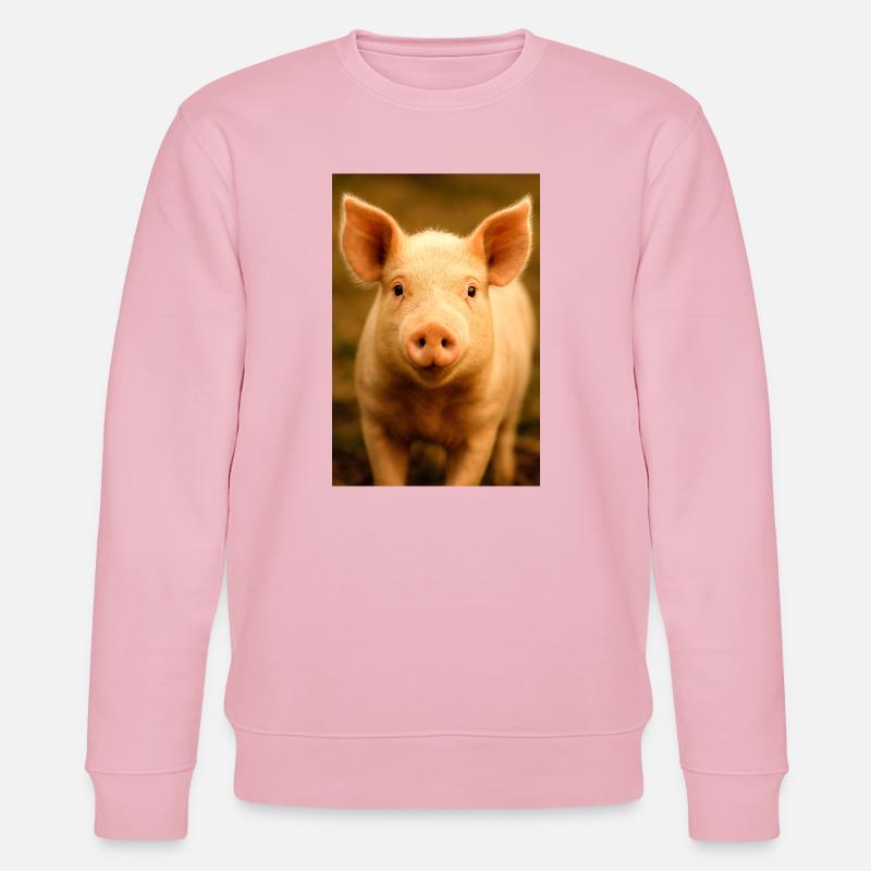 Tier, Schwein - Stanley/Stella Unisex Bio-Sweatshirt CHANGER  - Hellrosa