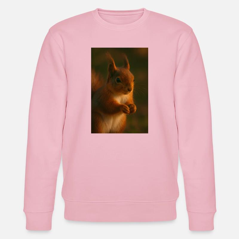 Tiere - Eichhörnchen - Stanley/Stella Unisex Bio-Sweatshirt CHANGER  - Hellrosa