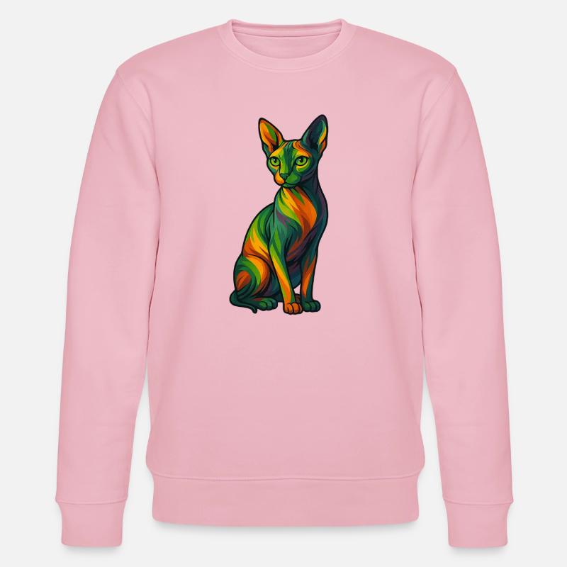 Sphynx - Stanley/Stella Unisex Bio-Sweatshirt CHANGER  - Hellrosa