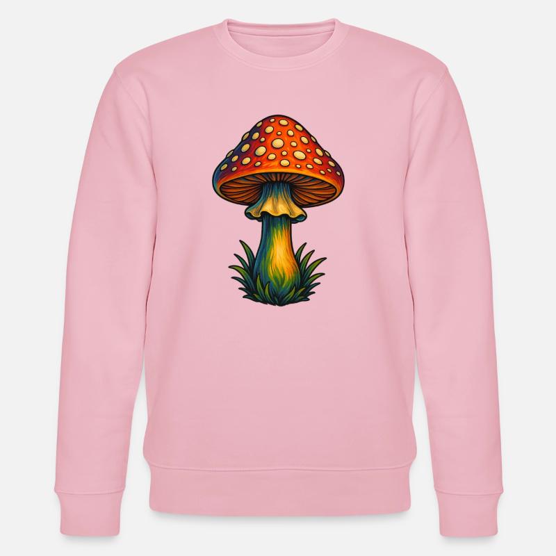 Fliegenpilz - Stanley/Stella Unisex Bio-Sweatshirt CHANGER  - Hellrosa
