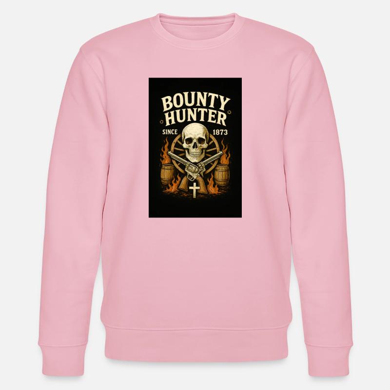Kopfgeldjäger Skelett Western - Stanley/Stella Unisex Bio-Sweatshirt CHANGER  - Hellrosa