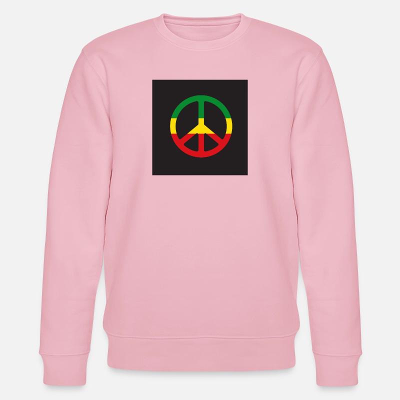 Reggae-Peace-Zeichen - Stanley/Stella Unisex Bio-Sweatshirt CHANGER  - Hellrosa