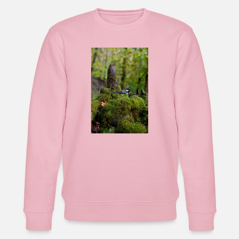 Moosiger Waldvogel In Ruhiger Lichtung - Stanley/Stella Unisex Bio-Sweatshirt CHANGER  - Hellrosa