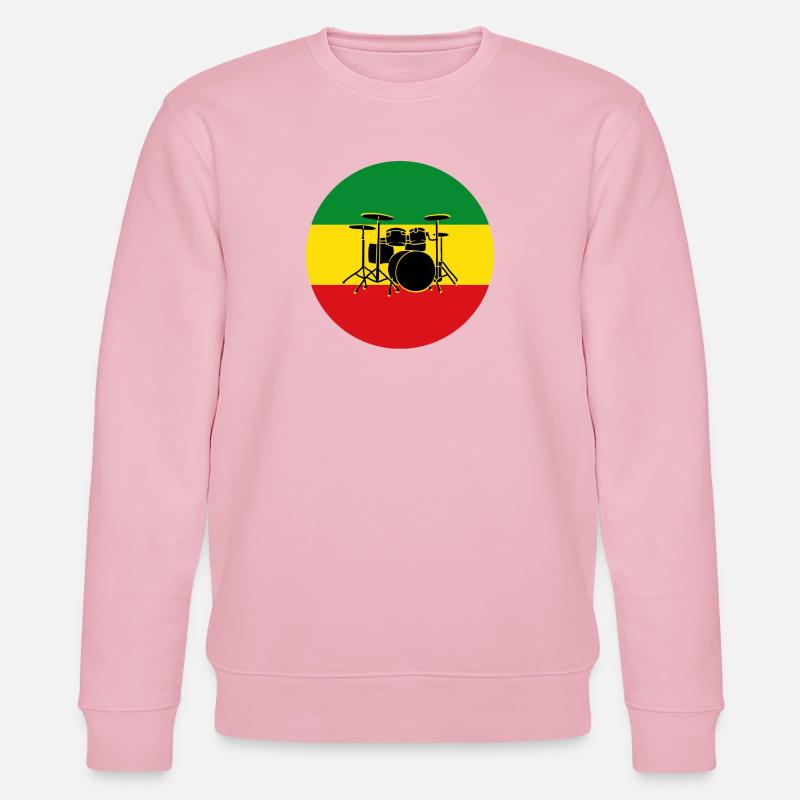 Reggae-Trommeln Silhouette - Stanley/Stella Unisex Bio-Sweatshirt CHANGER  - Hellrosa