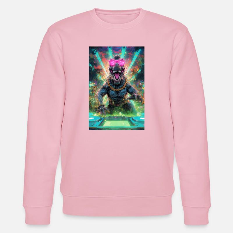 DJ T-Rex – Neon Jungle Rave | Joyverse - Stanley/Stella Unisex Bio-Sweatshirt CHANGER  - Hellrosa