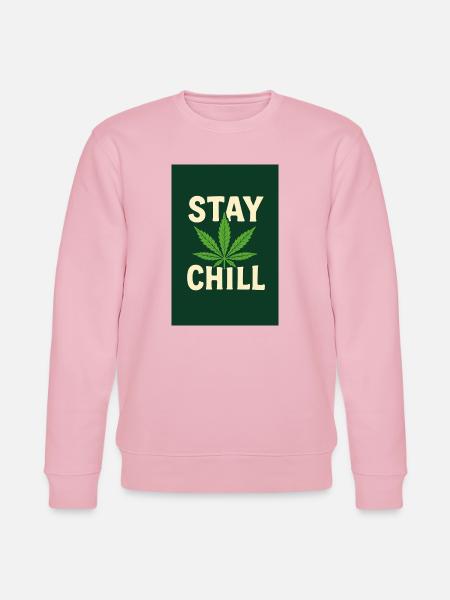 Stay Chill Cannabis Leaf - Stanley/Stella CHANGER Unisex Organic Sweatshirt - cotton pink