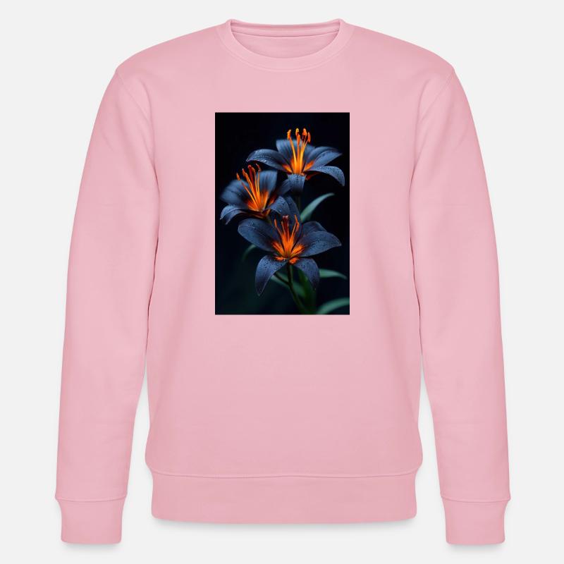 Mitternachtslilie Ember Glow - Stanley/Stella Unisex Bio-Sweatshirt CHANGER  - Hellrosa