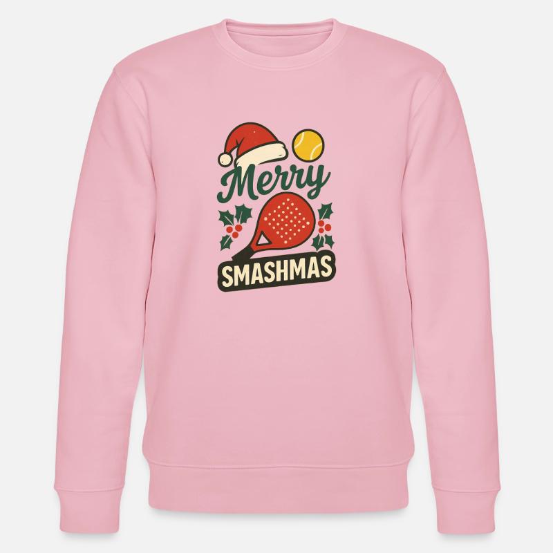 Merry Smashmas Padel Style - Stanley/Stella Unisex Bio-Sweatshirt CHANGER  - Hellrosa