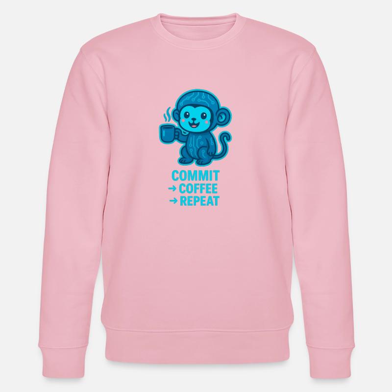 Rythme du café TechMonkey - Sweat bio CHANGER Stanley/Stella Unisexe - rose pâle