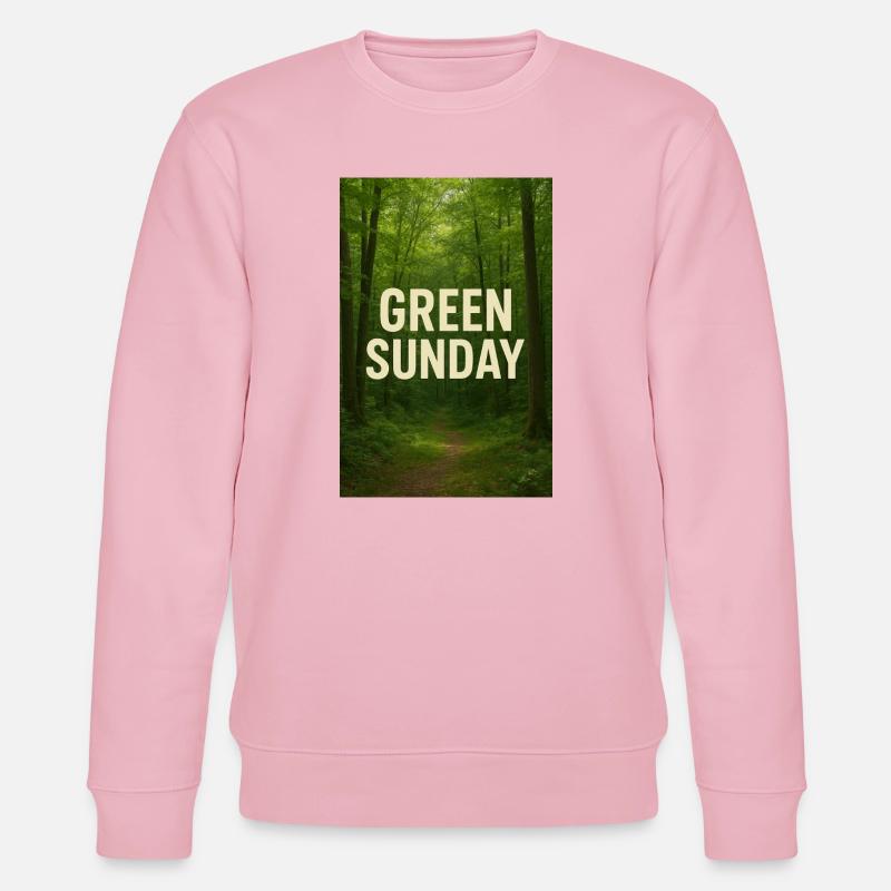 Dimanche vert dans la forêt - Sweat bio CHANGER Stanley/Stella Unisexe - rose pâle