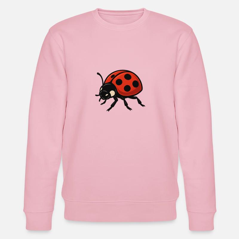 Rote Marienkäfer Ladybug Cartoon - Stanley/Stella Unisex Bio-Sweatshirt CHANGER  - Hellrosa