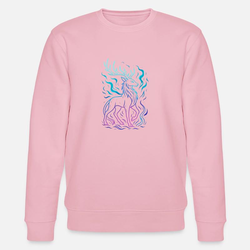Neon Dragons Linie im Farbverlauf - Stanley/Stella Unisex Bio-Sweatshirt CHANGER  - Hellrosa