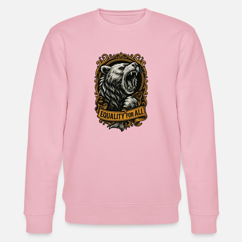 Bear with Equality for All - Stanley/Stella CHANGER Unisex Organic Sweatshirt - cotton pink