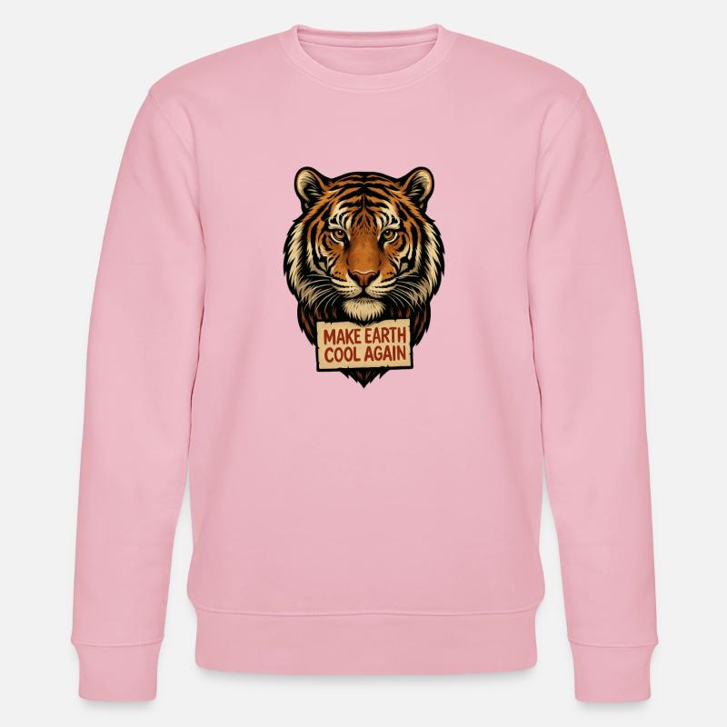 Tigerkopf Make Earth Cool Again - Stanley/Stella Unisex Bio-Sweatshirt CHANGER  - Hellrosa
