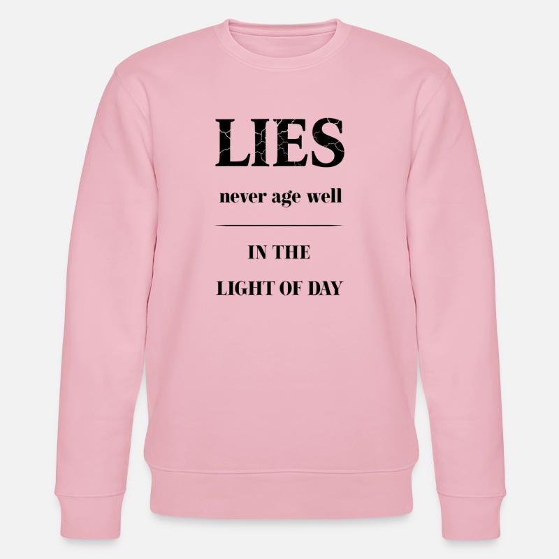 LIES – Bruchtextur Typografie - Stanley/Stella Unisex Bio-Sweatshirt CHANGER  - Hellrosa