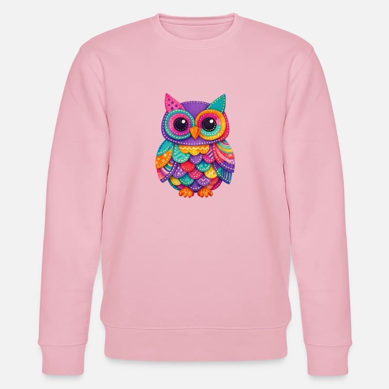 Patchwork Eulenzauber - Stanley/Stella Unisex Bio-Sweatshirt CHANGER  - Hellrosa