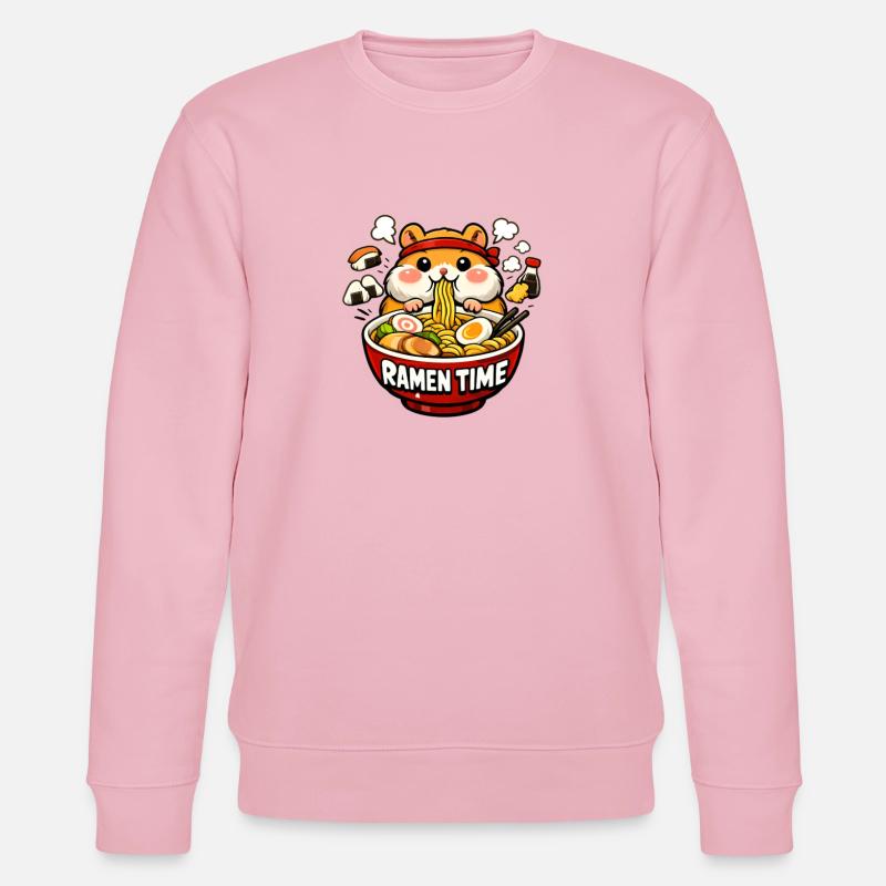 Ramen Hamster kawaii - Stanley/Stella Unisex Bio-Sweatshirt CHANGER  - Hellrosa