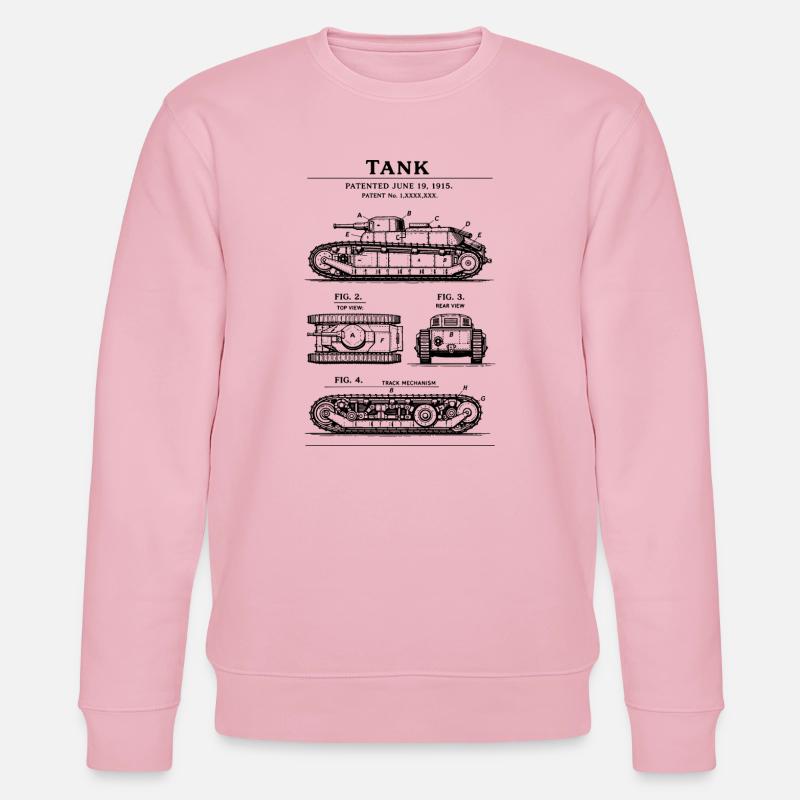 Panzerpatent-Bauplan - Stanley/Stella Unisex Bio-Sweatshirt CHANGER  - Hellrosa