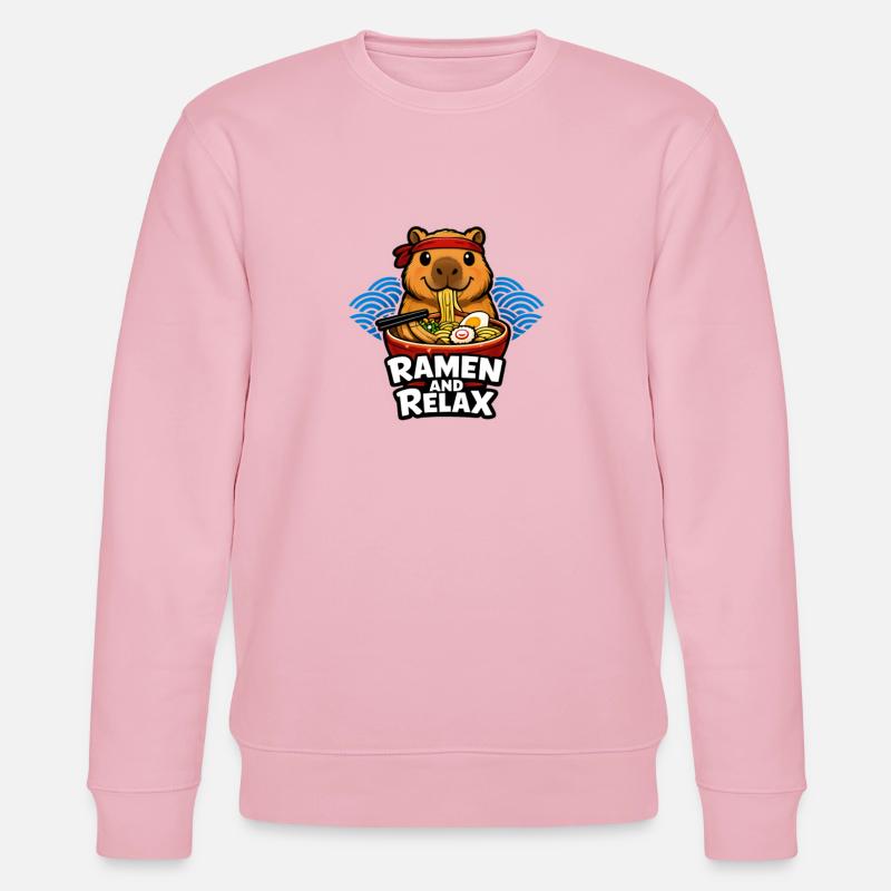 Ramen and Relax - Stanley/Stella Unisex Bio-Sweatshirt CHANGER  - Hellrosa