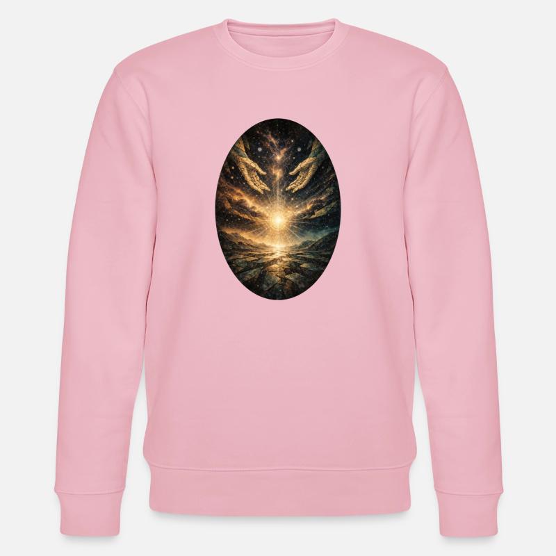 Kosmische Handschöpfung - Stanley/Stella Unisex Bio-Sweatshirt CHANGER  - Hellrosa