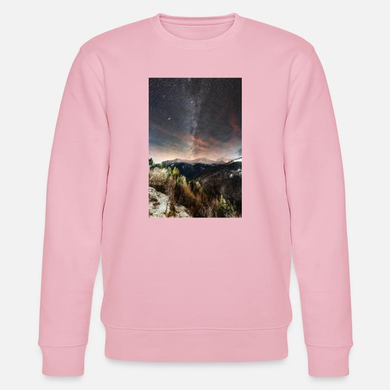Die Milchstraße oberhalb der Agrafa-Berge - Stanley/Stella Unisex Bio-Sweatshirt CHANGER  - Hellrosa
