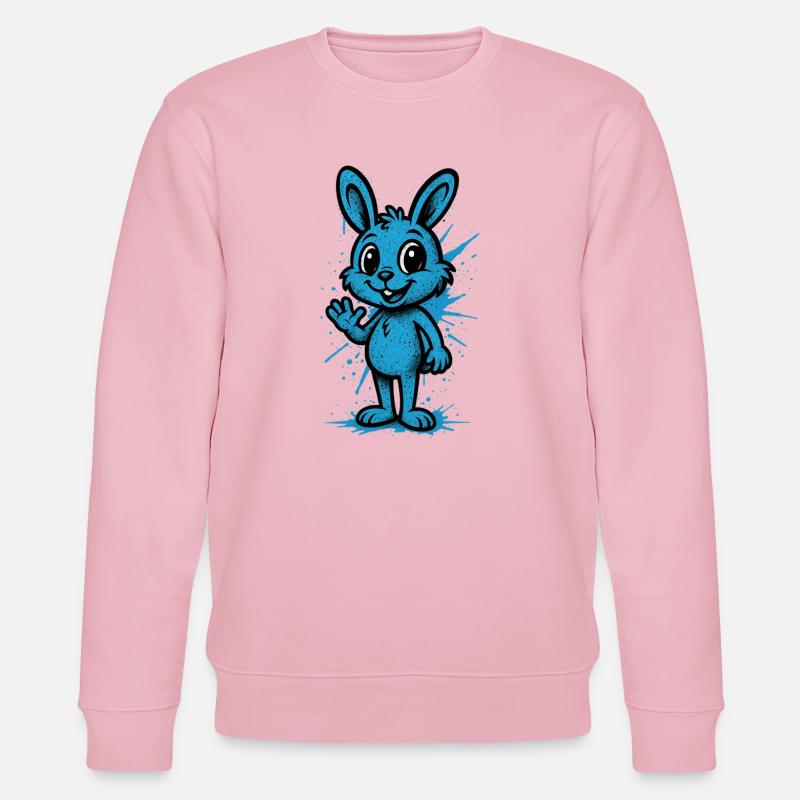 Graphique Blue Splash Bunny - Sweat bio CHANGER Stanley/Stella Unisexe - rose pâle