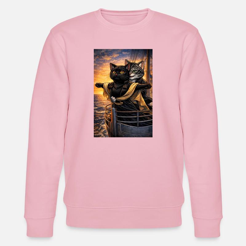 TitaniCatz - Stanley/Stella Unisex Bio-Sweatshirt CHANGER  - Hellrosa