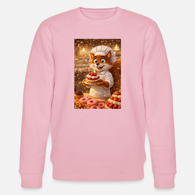 Herr l'écureuil Konditor, Gourmetatmosphäre - Stanley/Stella Unisex Bio-Sweatshirt CHANGER - Hellrosa