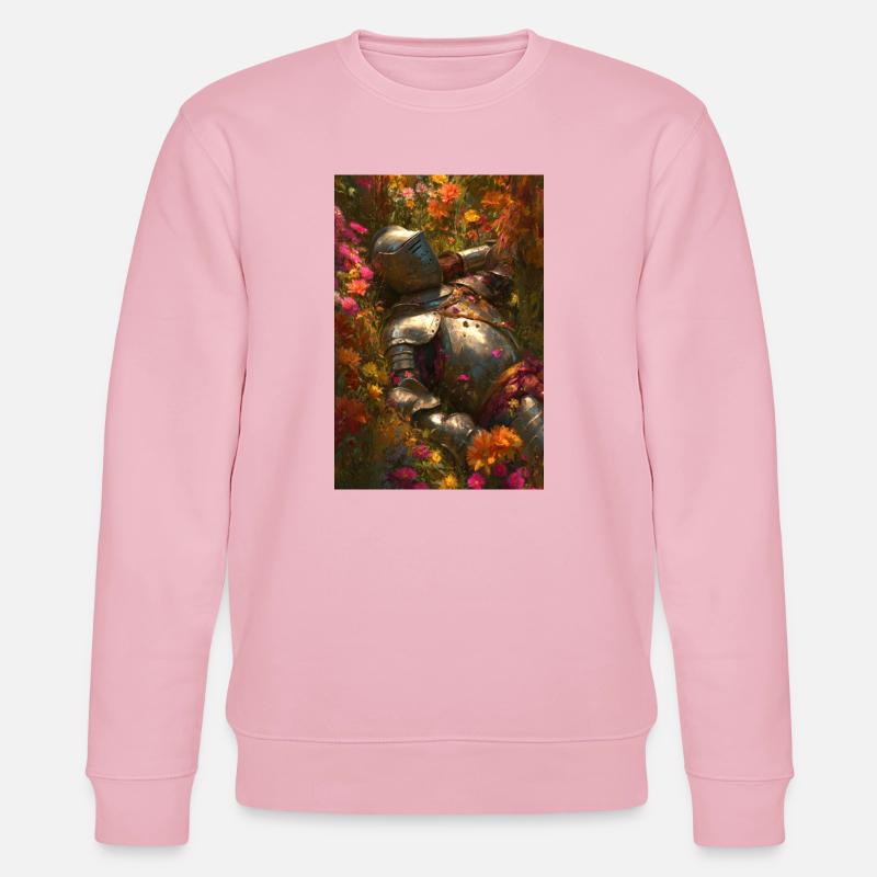 Blumenritter in Blühe - Stanley/Stella Unisex Bio-Sweatshirt CHANGER  - Hellrosa