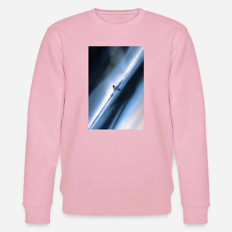 Blauer Diagonal-Schneereiter - Stanley/Stella Unisex Bio-Sweatshirt CHANGER  - Hellrosa
