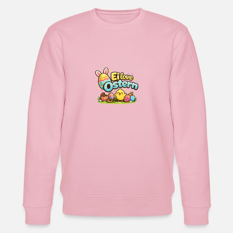 Egg love Easter - Stanley/Stella CHANGER Unisex Organic Sweatshirt - cotton pink
