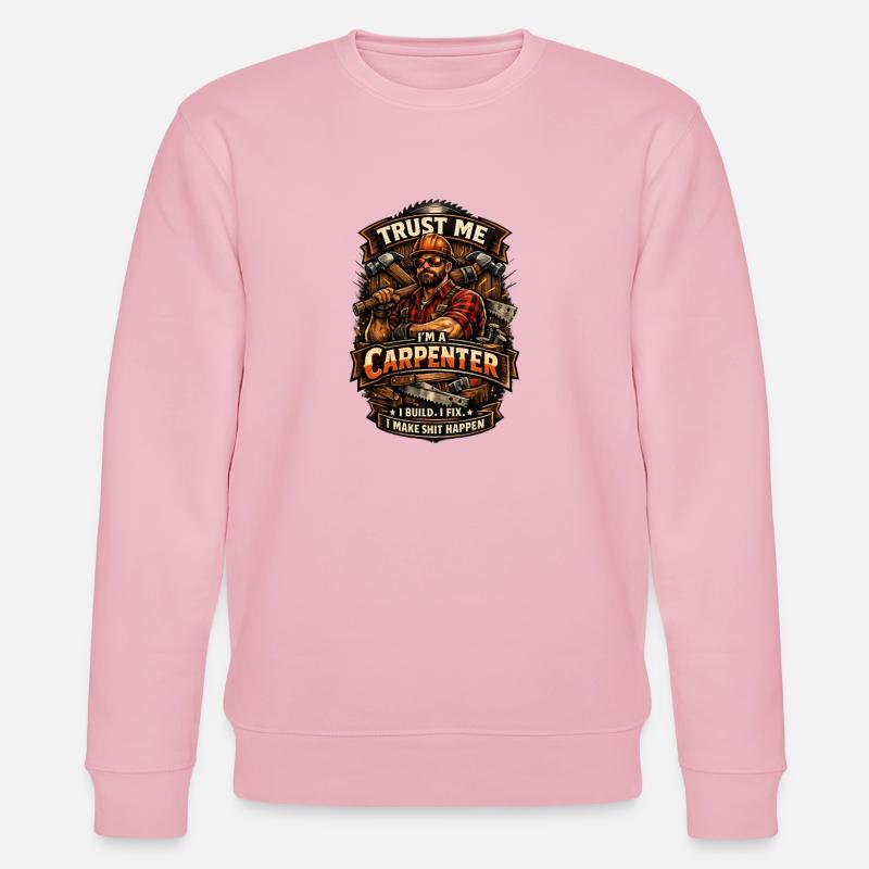 Vertrau mir, ich bin Zimmermann - Stanley/Stella Unisex Bio-Sweatshirt CHANGER  - Hellrosa
