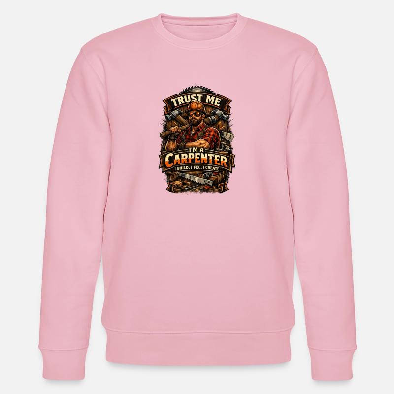 Vertrau mir, ich bin Zimmermann - Stanley/Stella Unisex Bio-Sweatshirt CHANGER  - Hellrosa