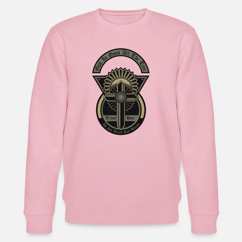 Gott ist immer gut - Stanley/Stella Unisex Bio-Sweatshirt CHANGER  - Hellrosa